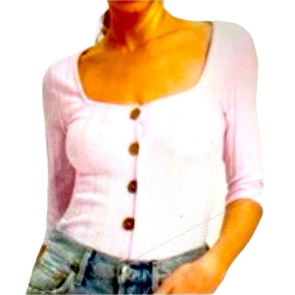 Free People Central Park Cardigan Blush Pink - Picture 1 of 8